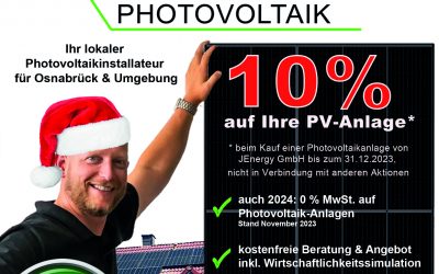 „10 %“ beim Kauf einer Photovoltaikanlage Verlängerung
