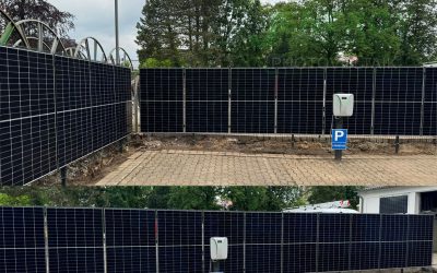 Solarzaun am Betriebsgelände